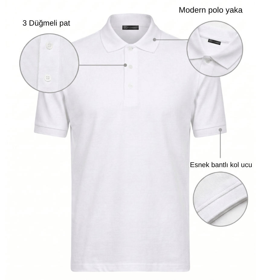 POLO YAKA TSHIRT BEYAZ