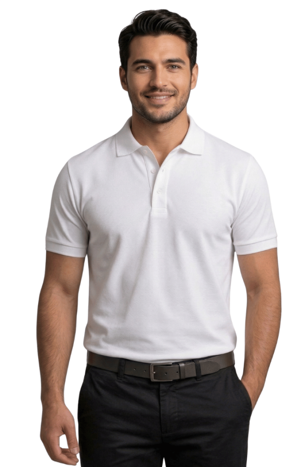 POLO YAKA TSHIRT BEYAZ